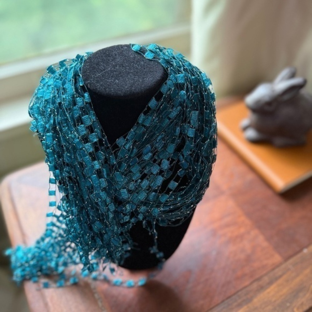Unbranded Elegant Teal Scarf, 48” long.